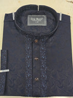Premium Navy Jacquard Panjabi