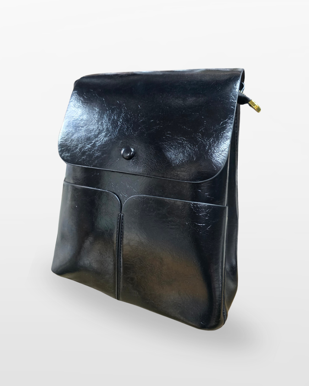 Elegant Coffee Leather Backpack