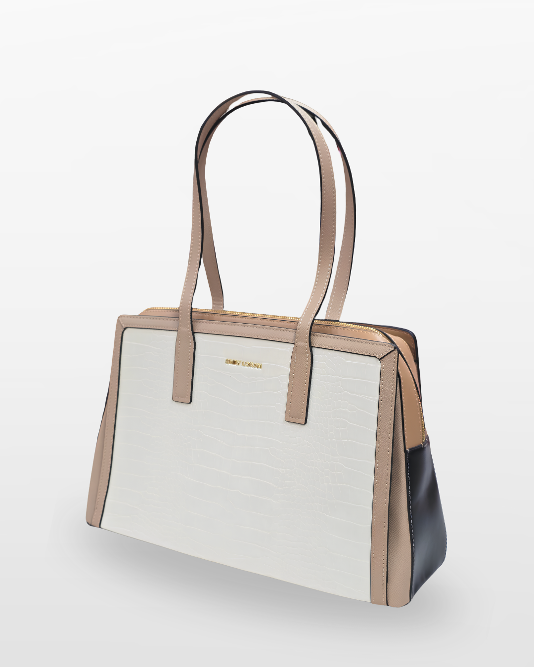 Elegant Crocodile-Pattern Tote Bag