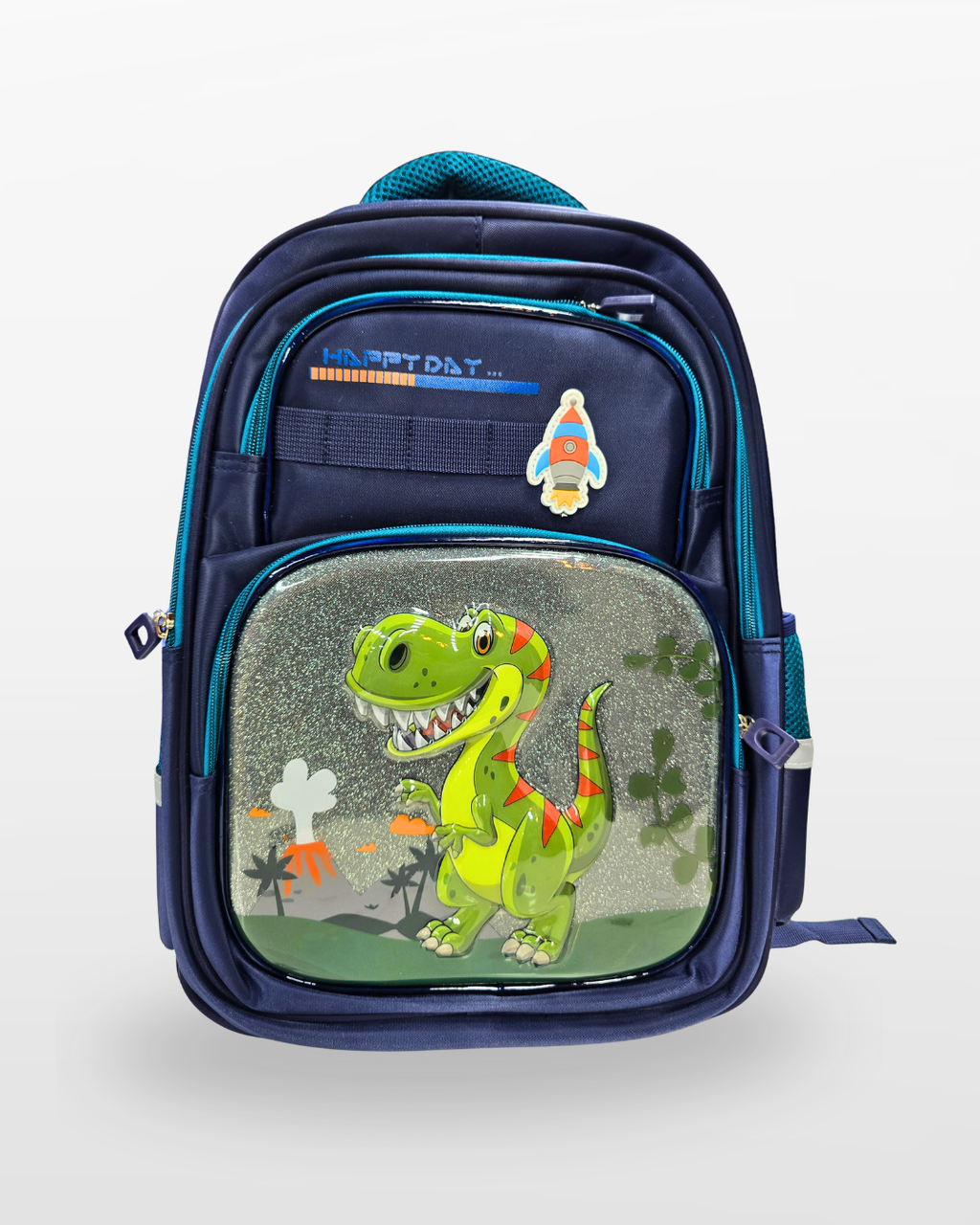 Kids Dinosaur School Backpack – Navy Blue