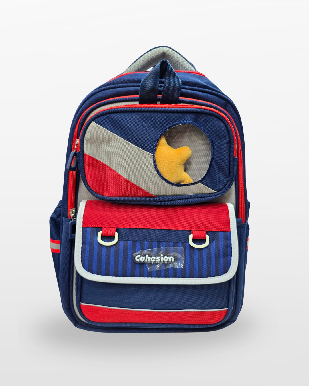 Kids School Backpack – Navy Blue & Red