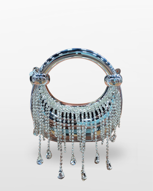 Crystal Beaded Drop Evening Handbag
