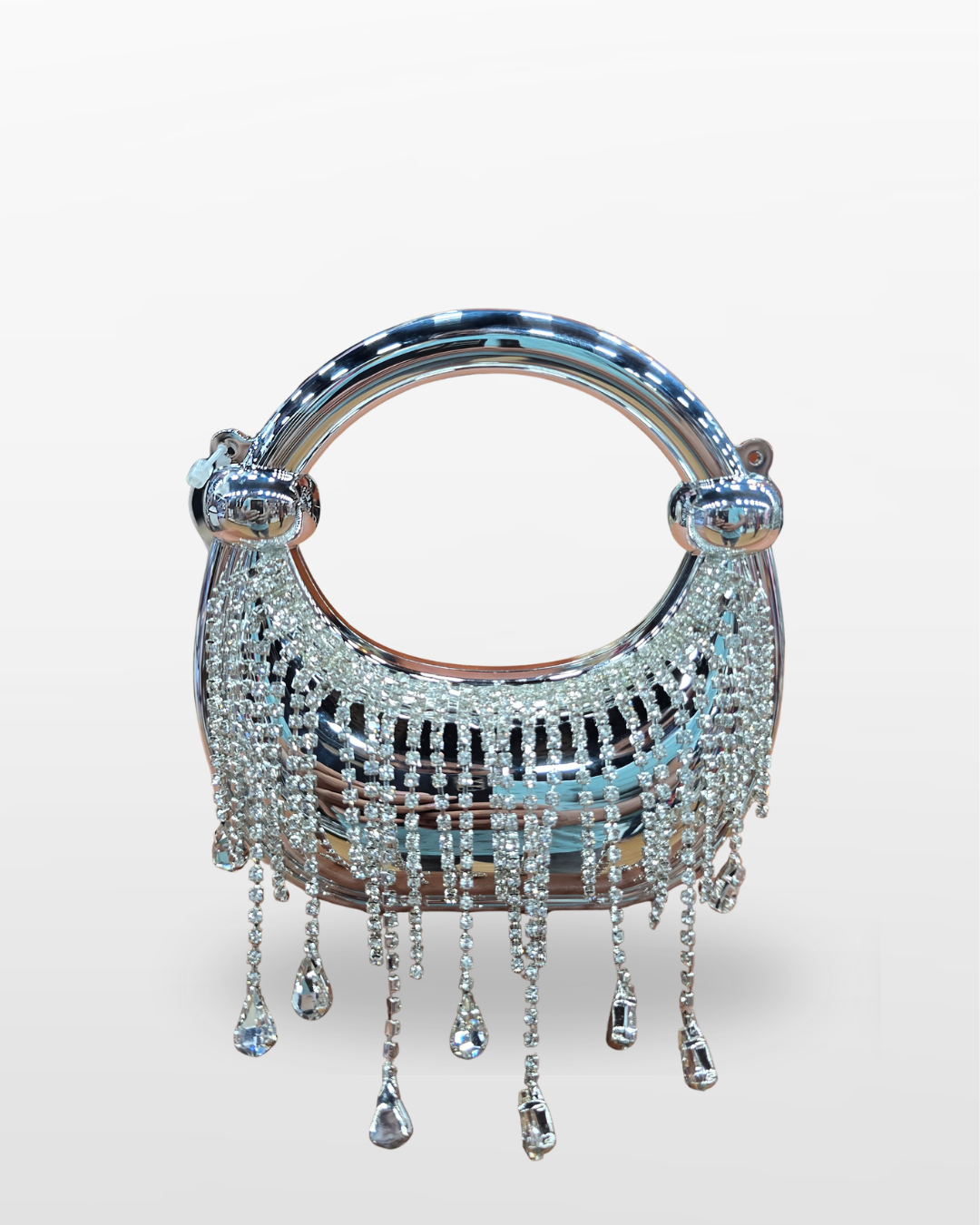 Crystal Beaded Drop Evening Handbag