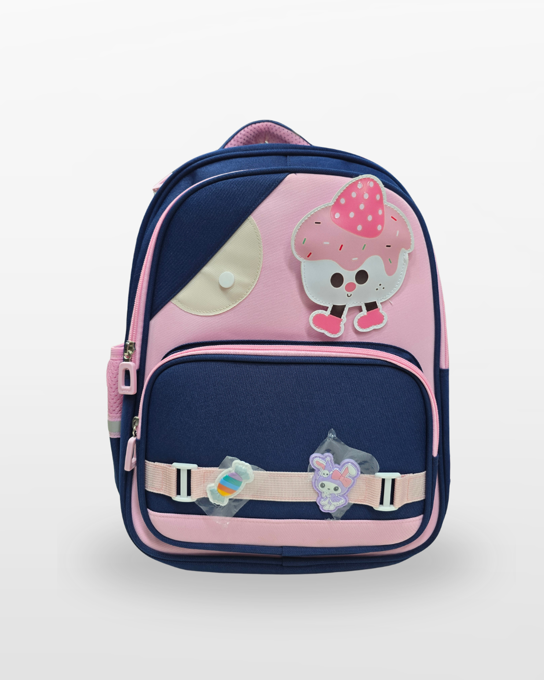 Cute Kids School Backpack – Pink & Navy