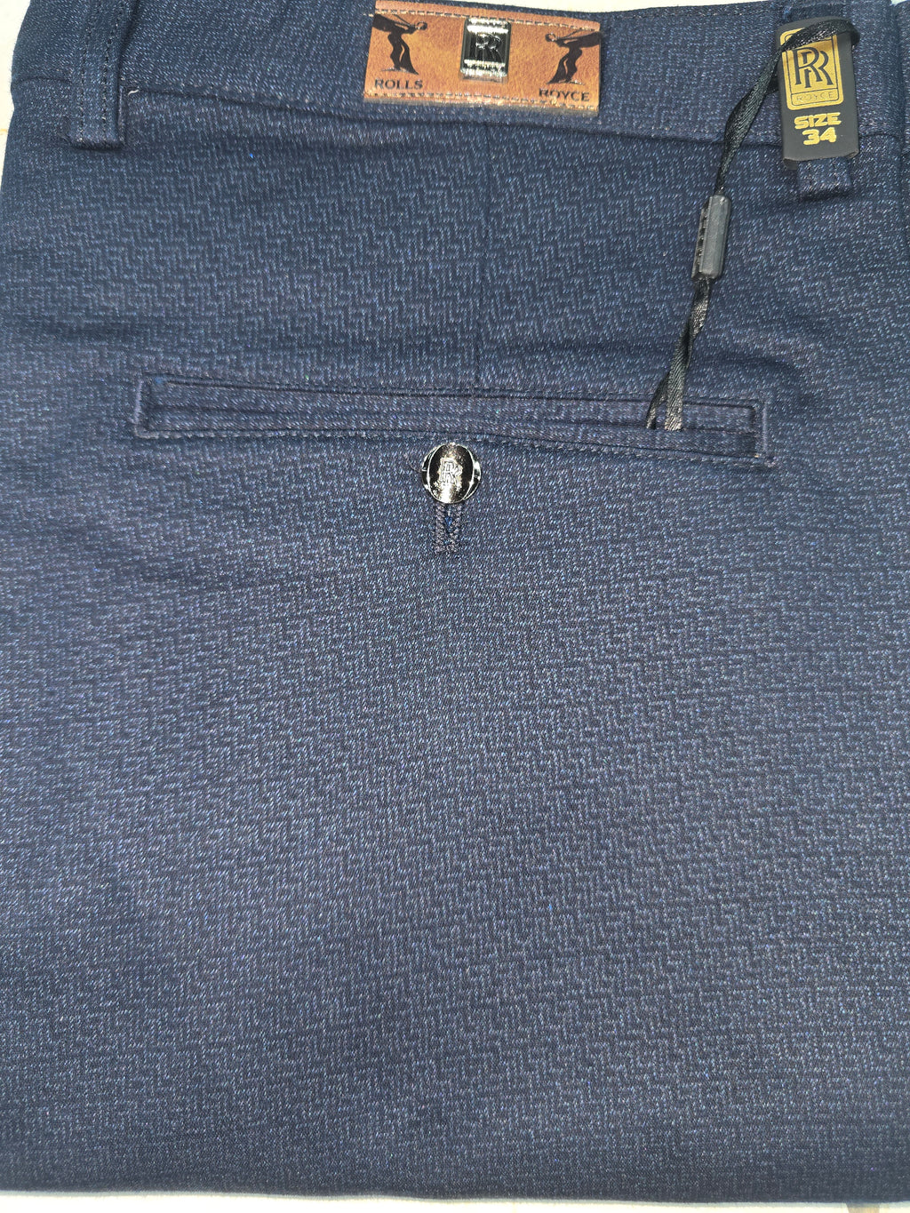 Men’s Premium Textured Gabardine Pant – Navy Blue