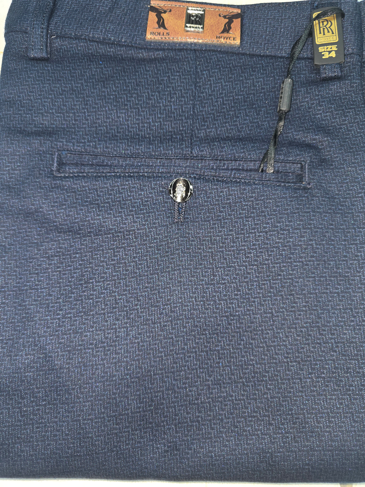 Men’s Premium Textured Gabardine Pant – Navy Blue