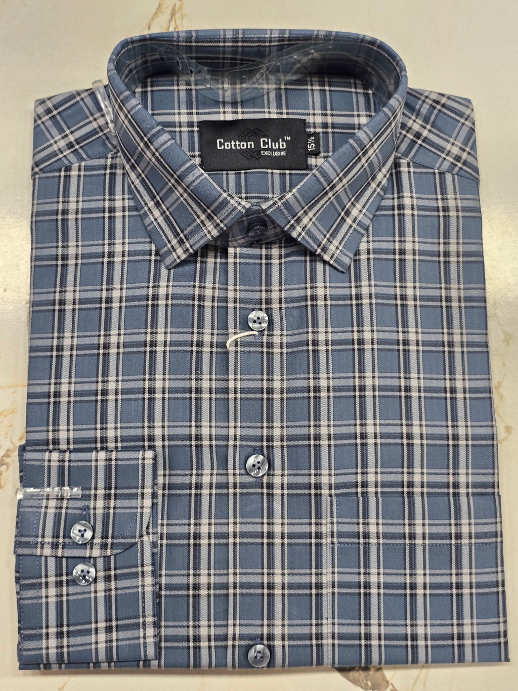 Premium Blue Check Formal Shirt