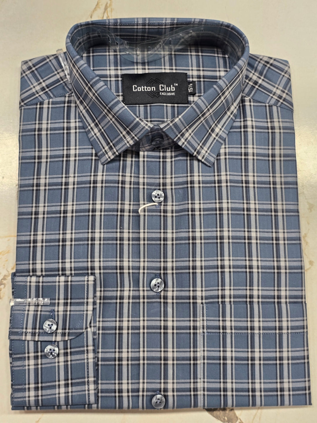 Premium Blue Check Formal Shirt