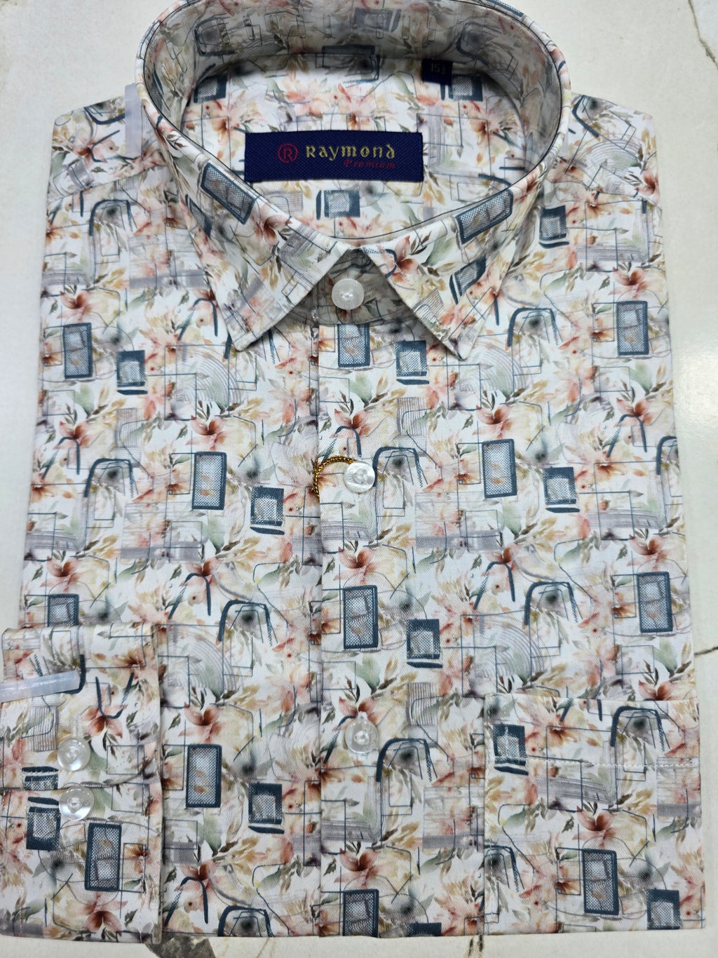 Premium Abstract Floral Printed Formal Shirt