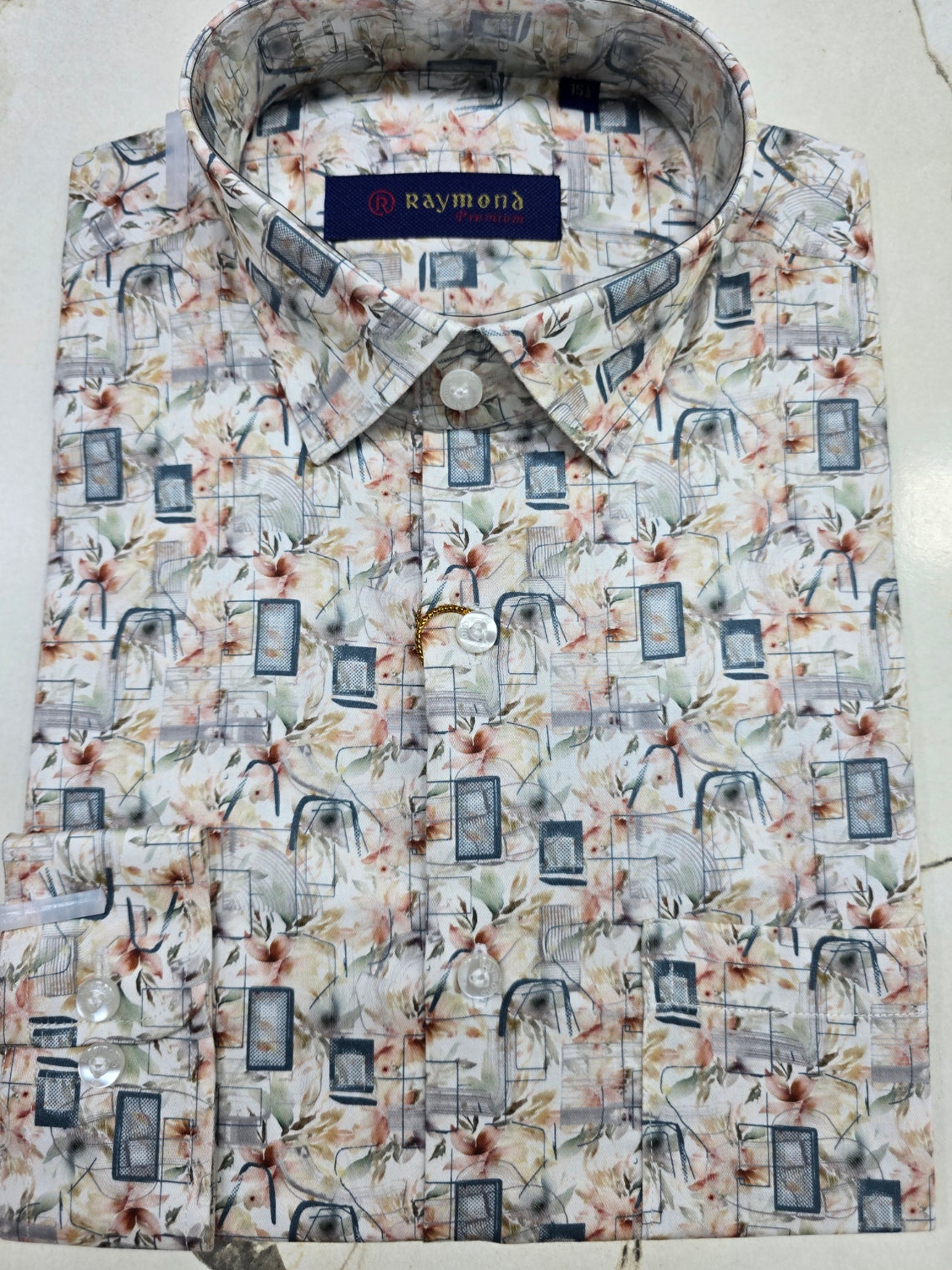 Premium Abstract Floral Printed Formal Shirt