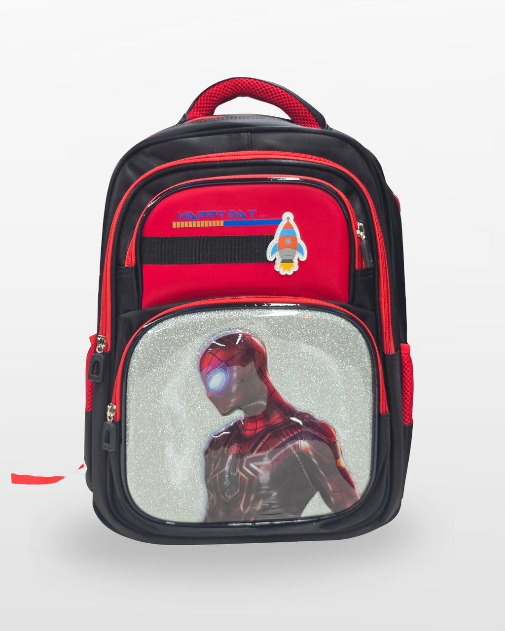 Kids Spider-Man School Backpack – Black & Red