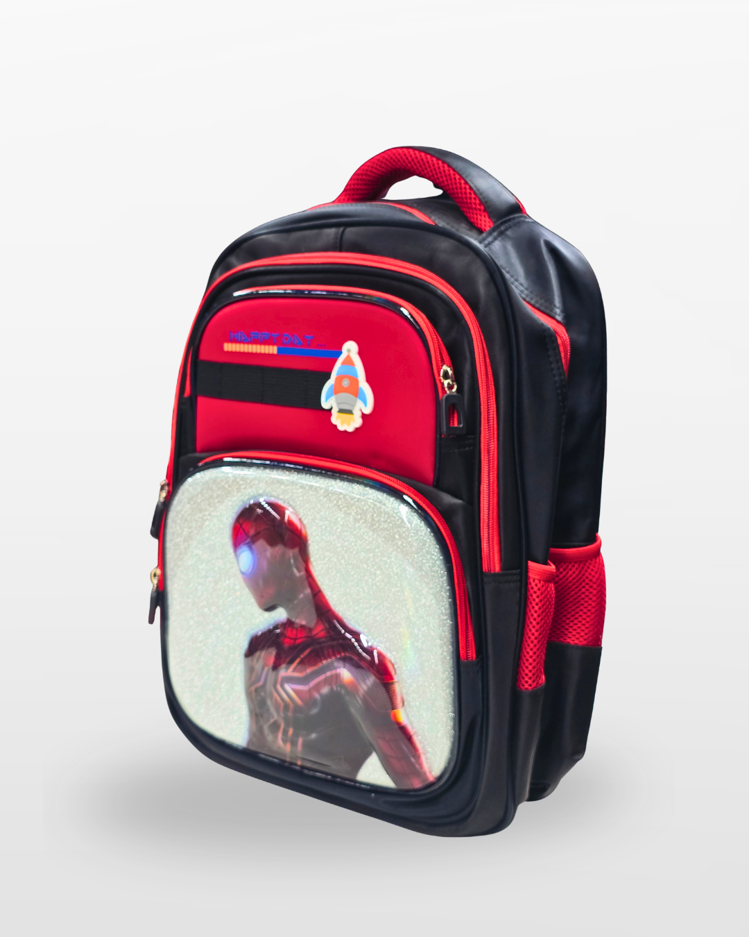 Kids Spider-Man School Backpack – Black & Red
