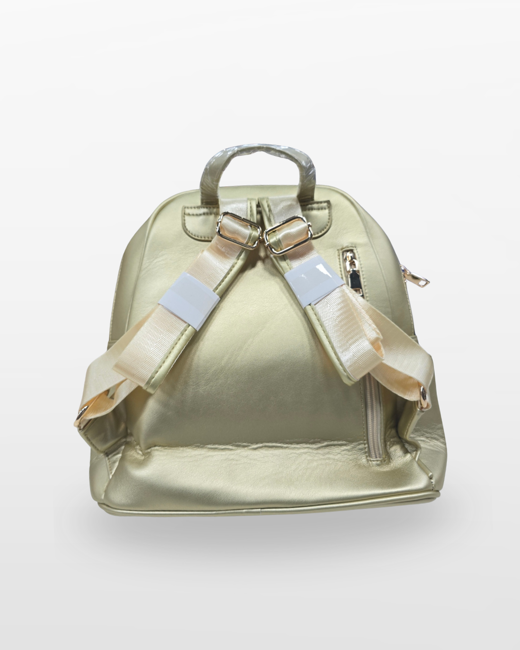 Luxury Woven Pattern Mini Backpack White