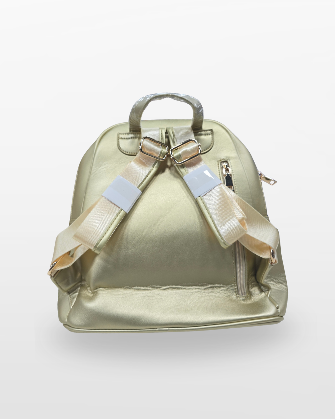 Luxury Woven Pattern Mini Backpack White
