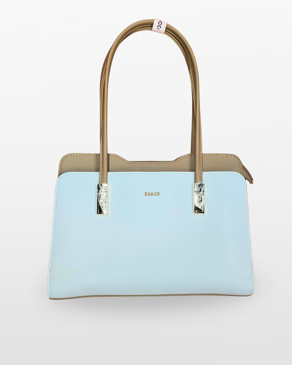 Molla Elegant White & Beige Women's Handbag