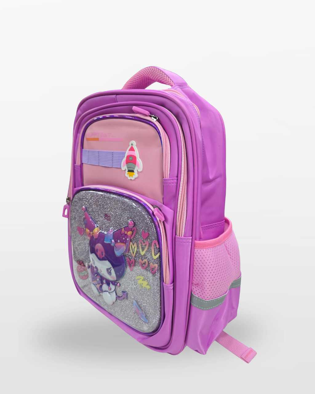 Cute Girls School Backpack – Purple & Pink