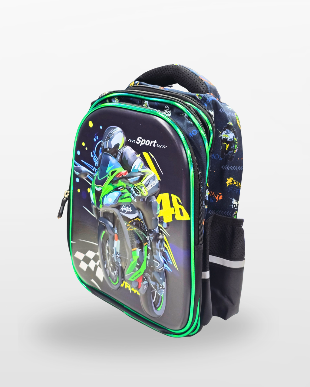 Kids Sports Motorcycle School Backpack