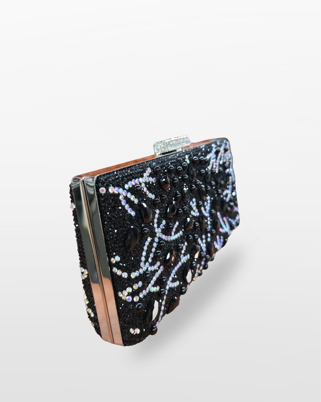 Gold Crystal Embellished Clutch
