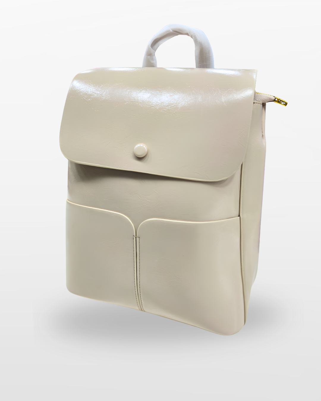 Elegant Coffee Leather Backpack