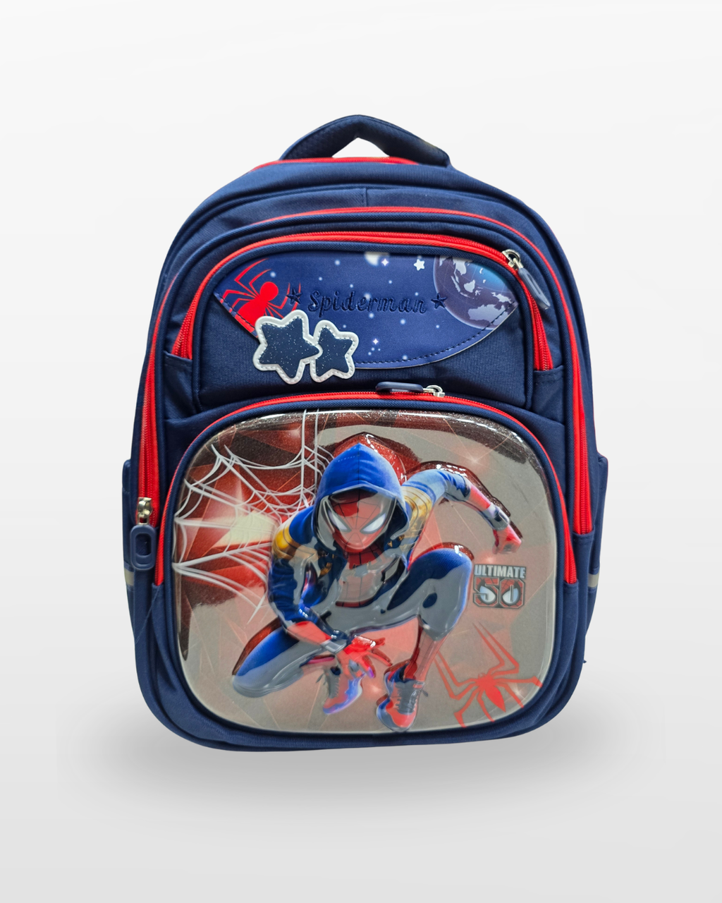 Kids Spider-Man School Backpack – Navy Blue & Red