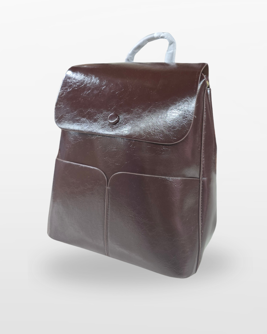 Elegant Coffee Leather Backpack