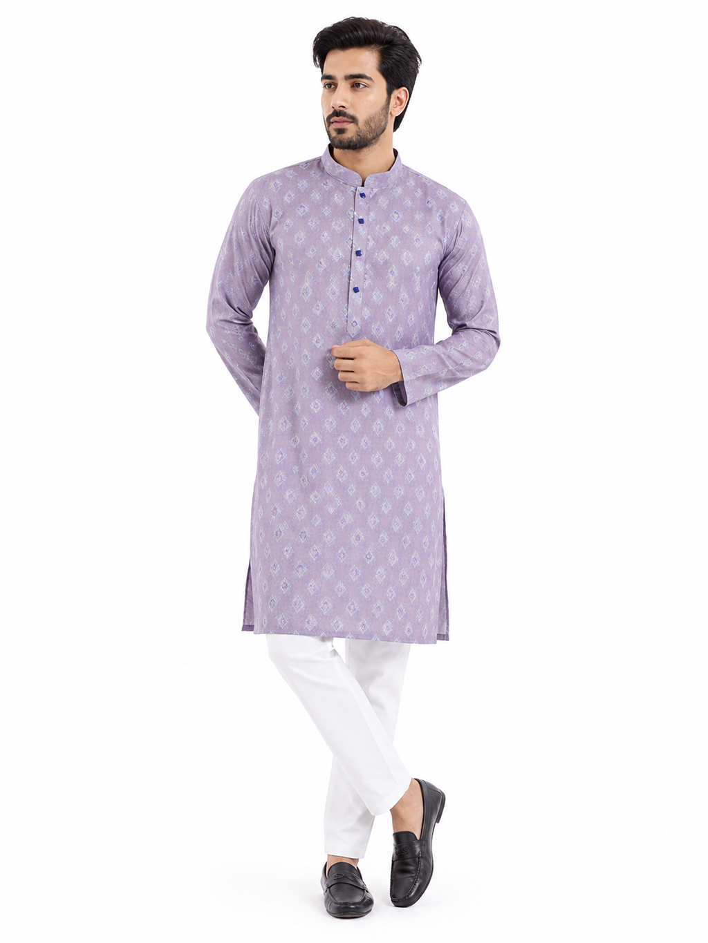 Lavender Printed Panjabi