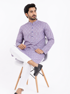 Lavender Printed Panjabi