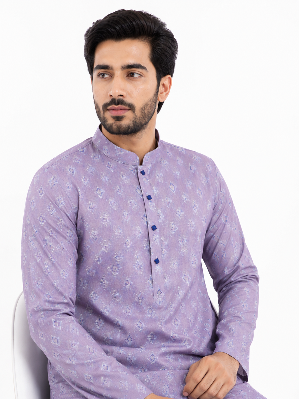Lavender Printed Panjabi
