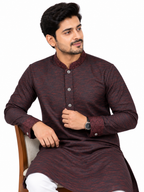 Premium Maroon Textured Panjabi