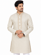 Premium Ivory Embroidered Panjabi