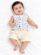 Baby Heart Print Shirt & Shorts Set