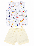Baby Aviation Print Shirt & Shorts Set
