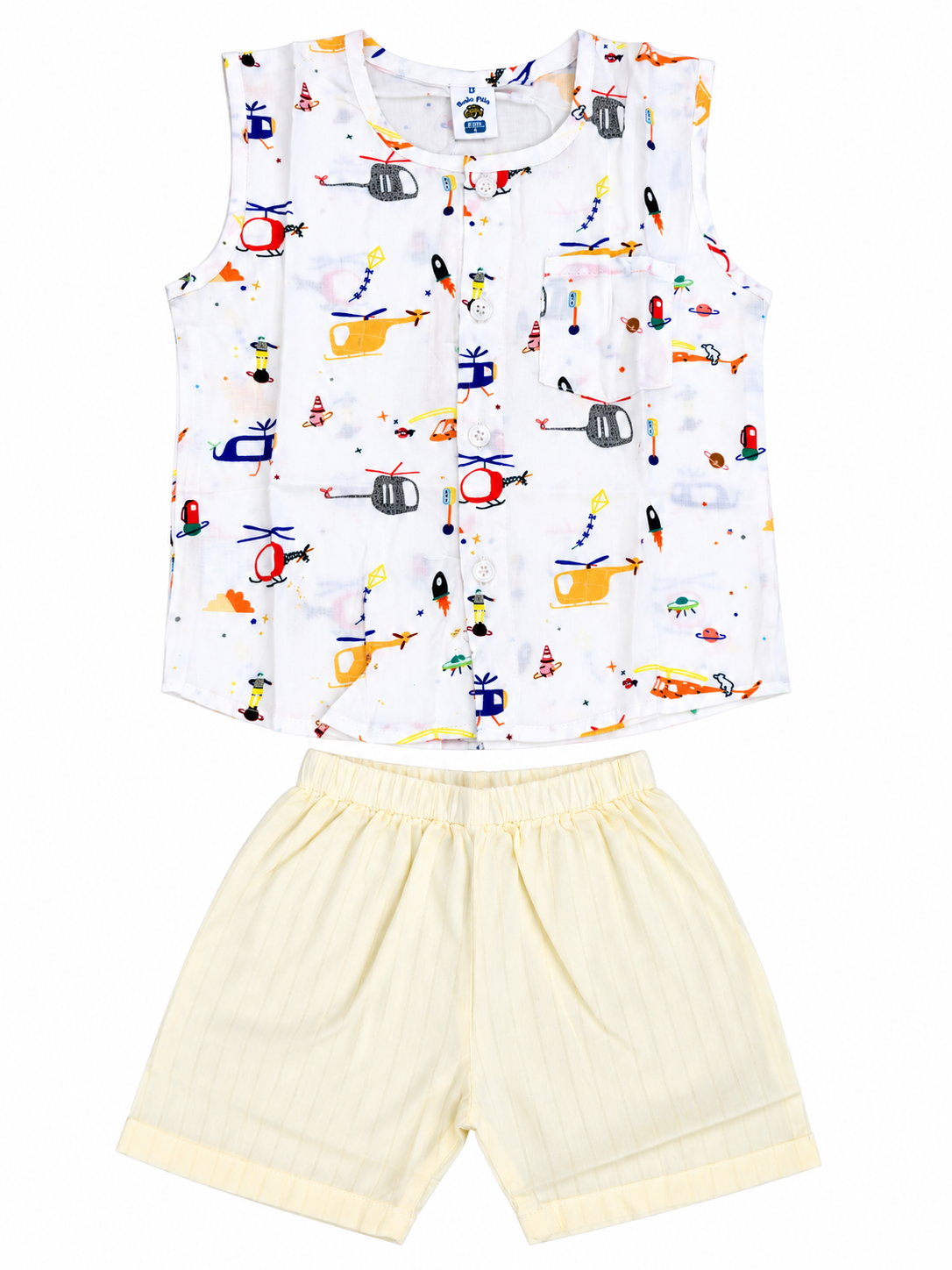 Baby Aviation Print Shirt & Shorts Set