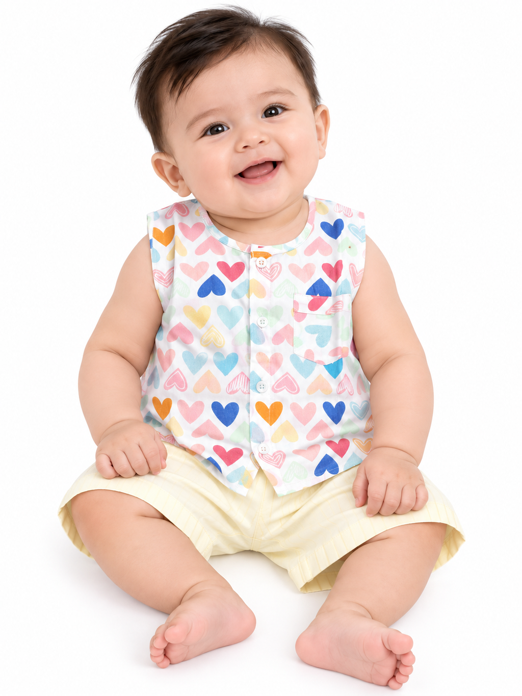 Baby Love Print Shirt & Shorts Set
