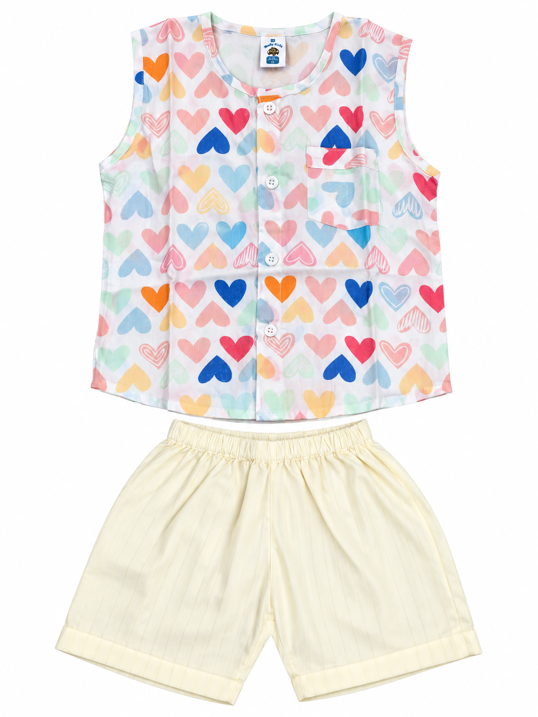 Baby Love Print Shirt & Shorts Set