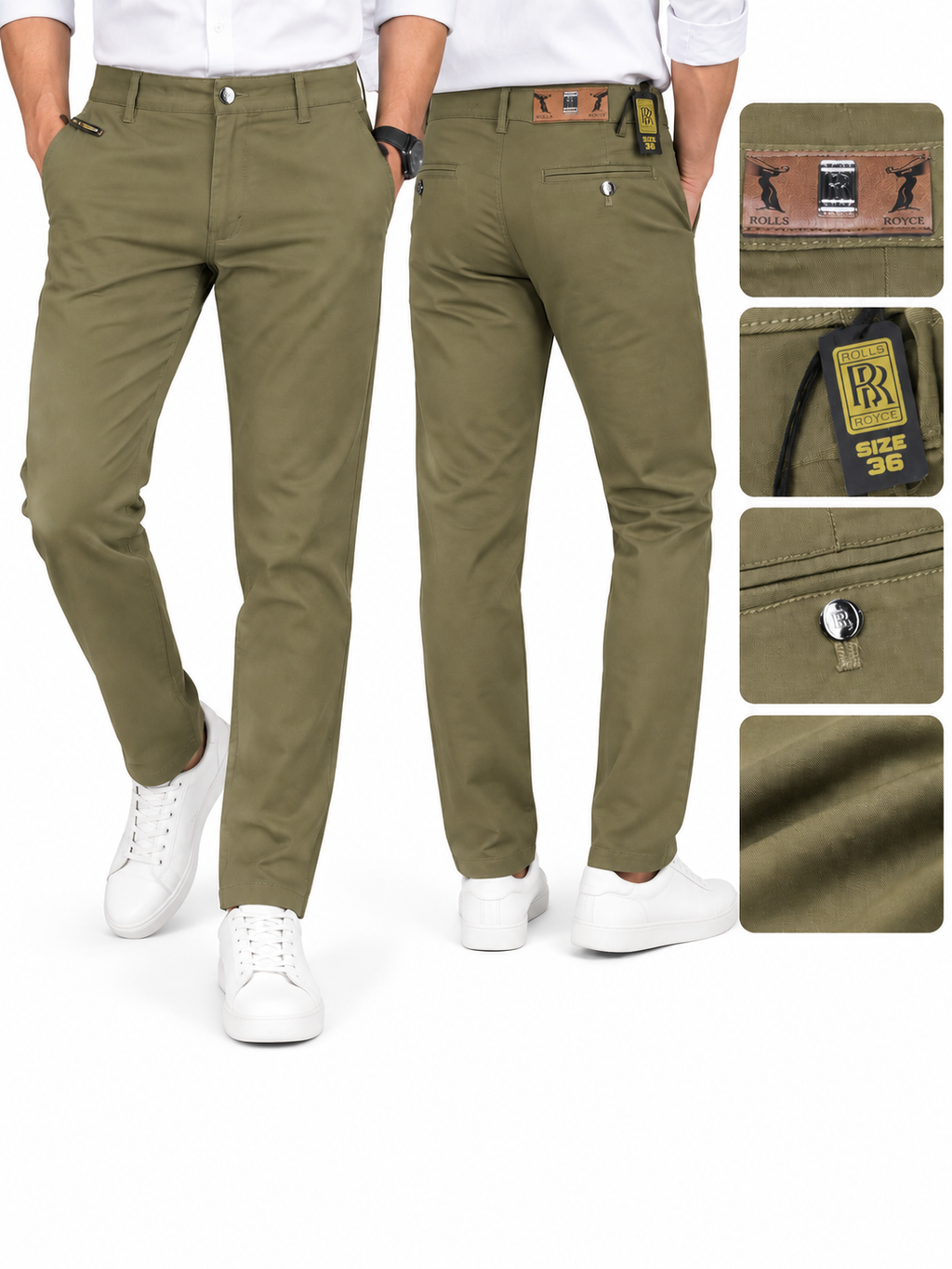 Men’s Premium Gabardine Pant – Olive Green