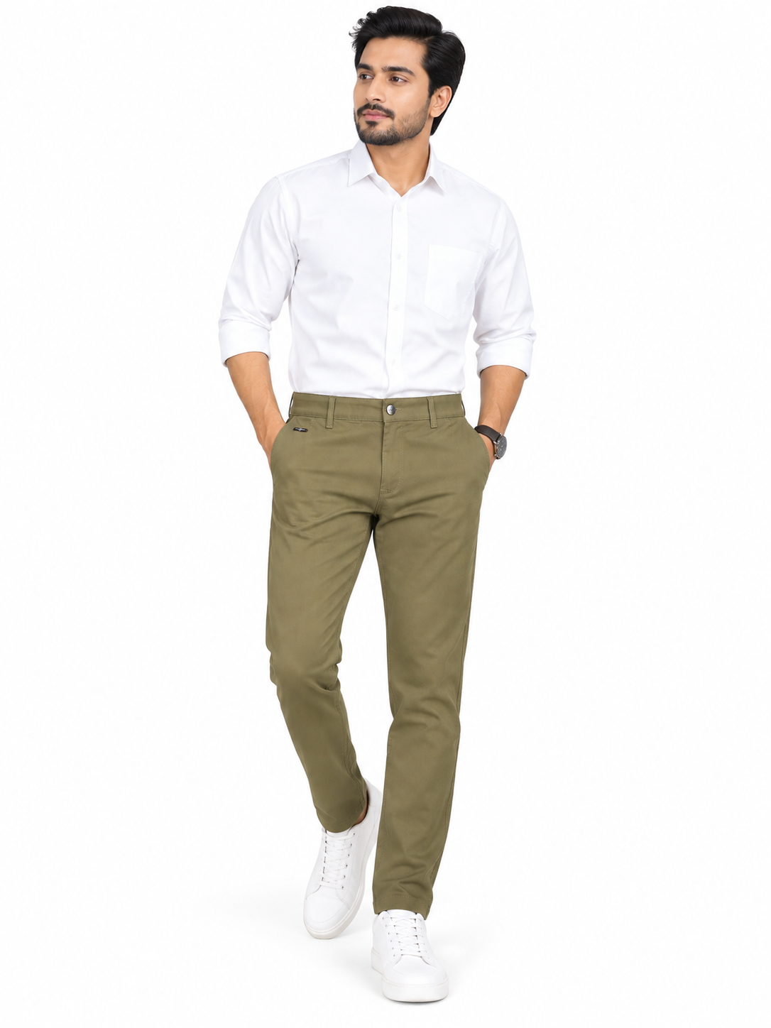 Men’s Premium Gabardine Pant – Olive Green