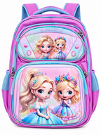 Girls’ Princess School Backpack – Pink & Blue