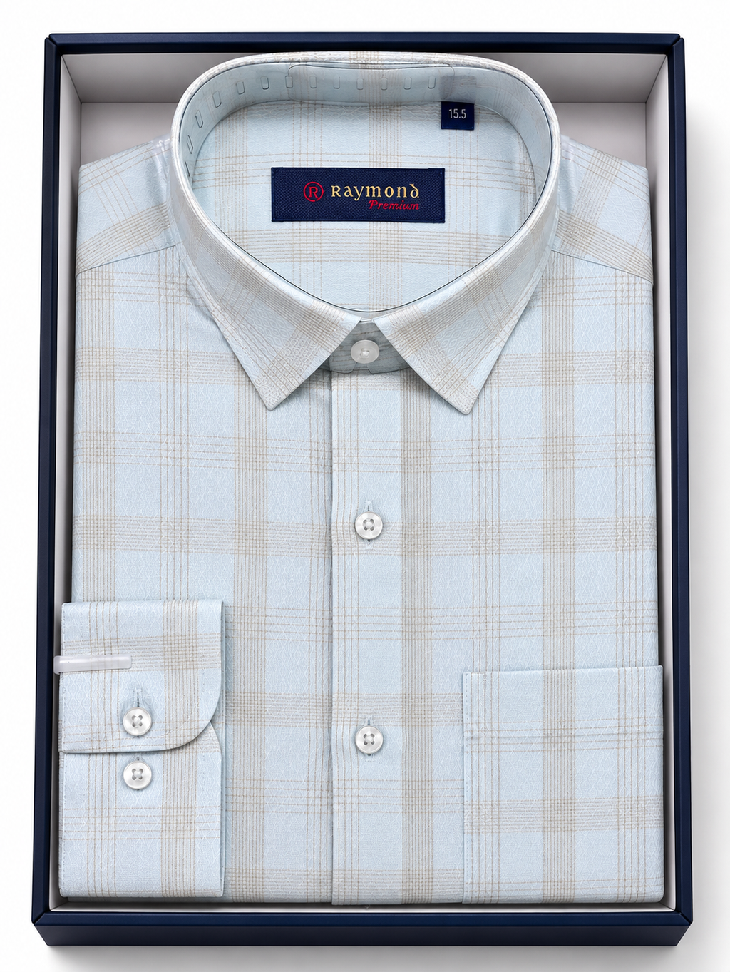 Premium Sky Blue Check Formal Shirt