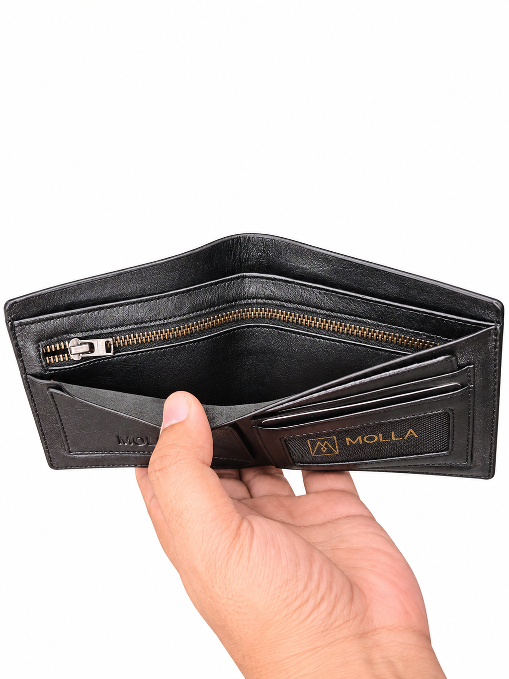 MOLLA Premium Genuine Leather Bifold Wallet