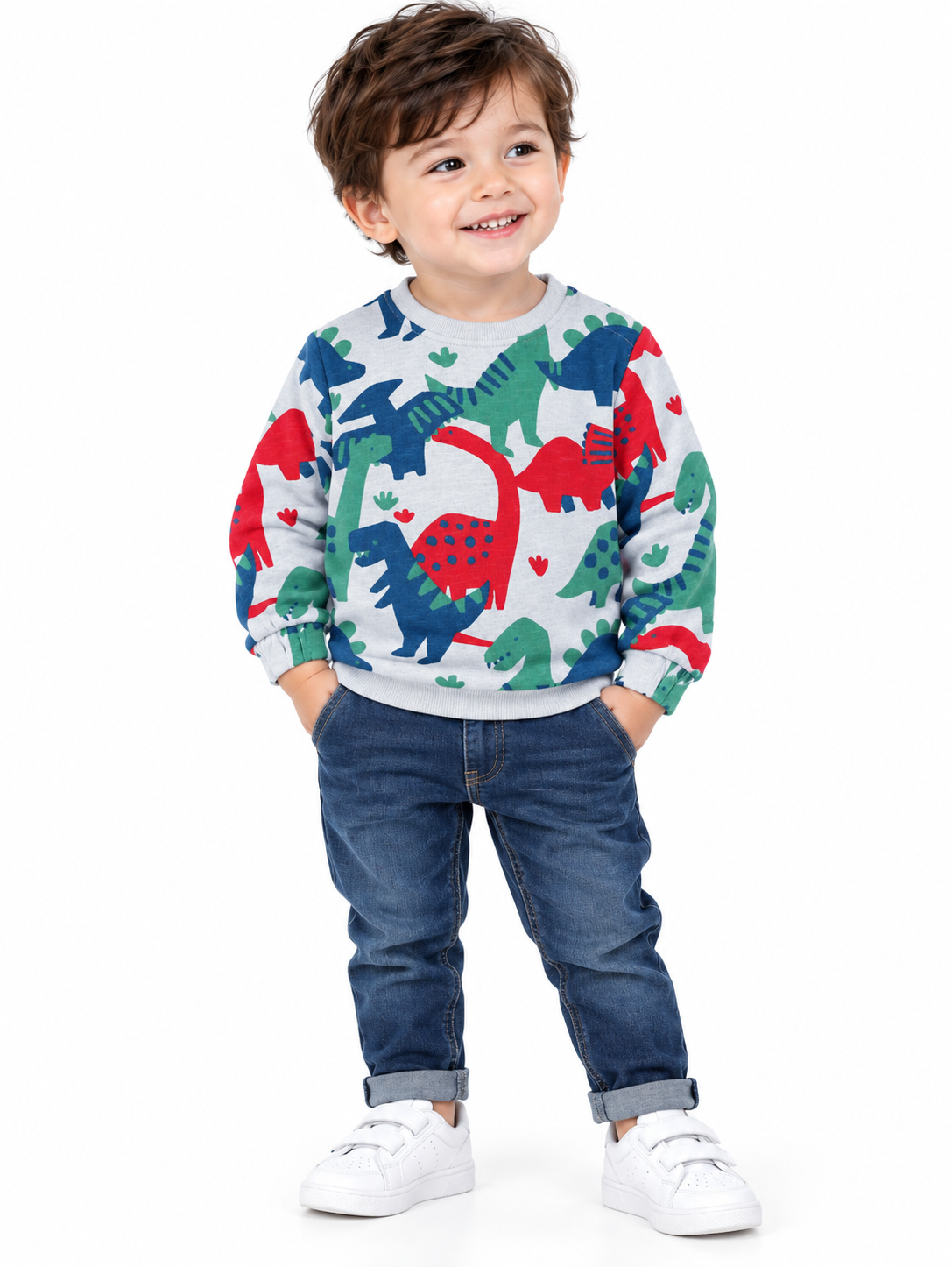 Kids Dinosaur Print Sweatshirt