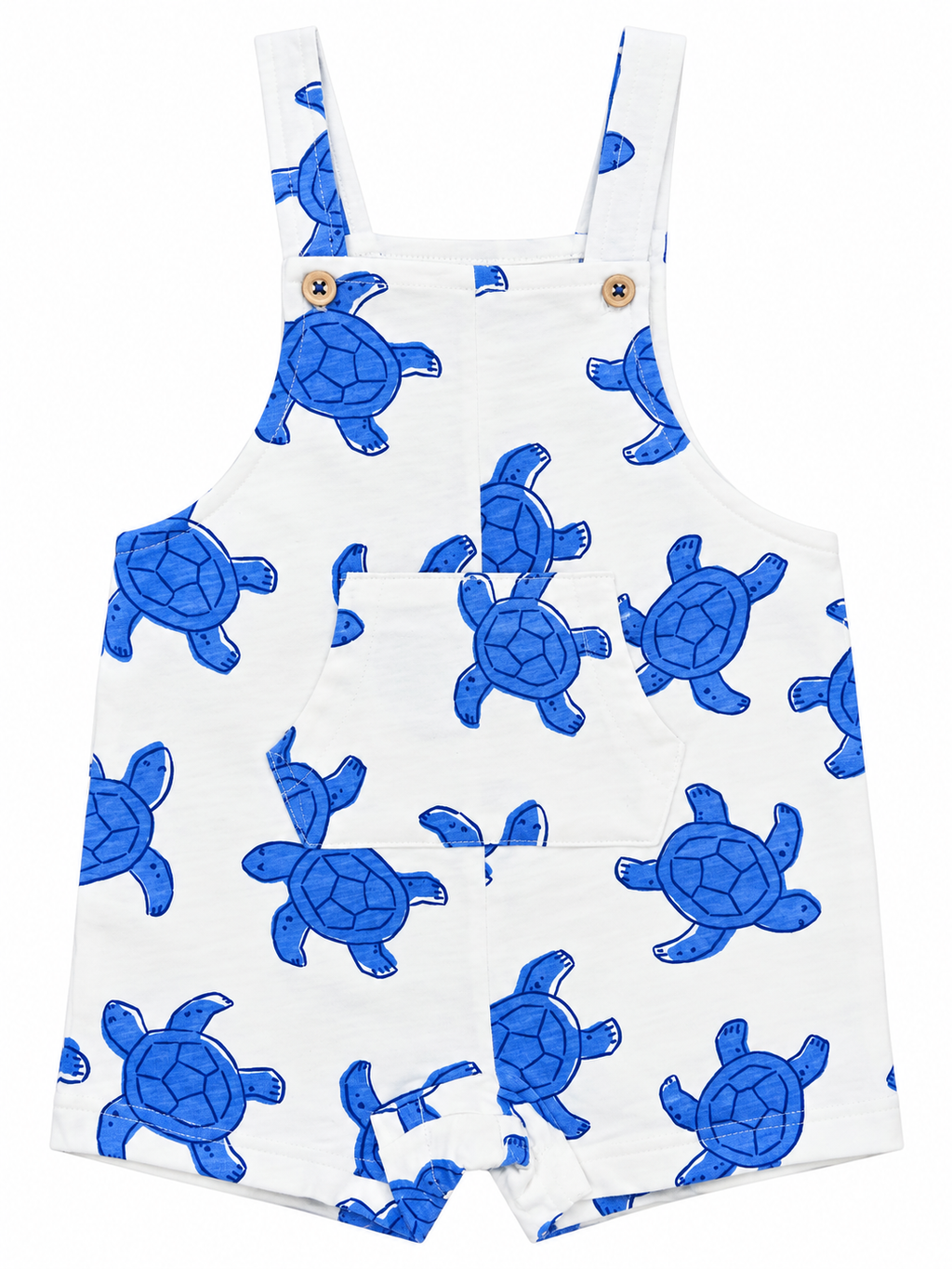 Baby Boys’ Blue Turtle Print Romper