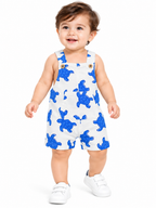 Baby Boys’ Blue Turtle Print Romper