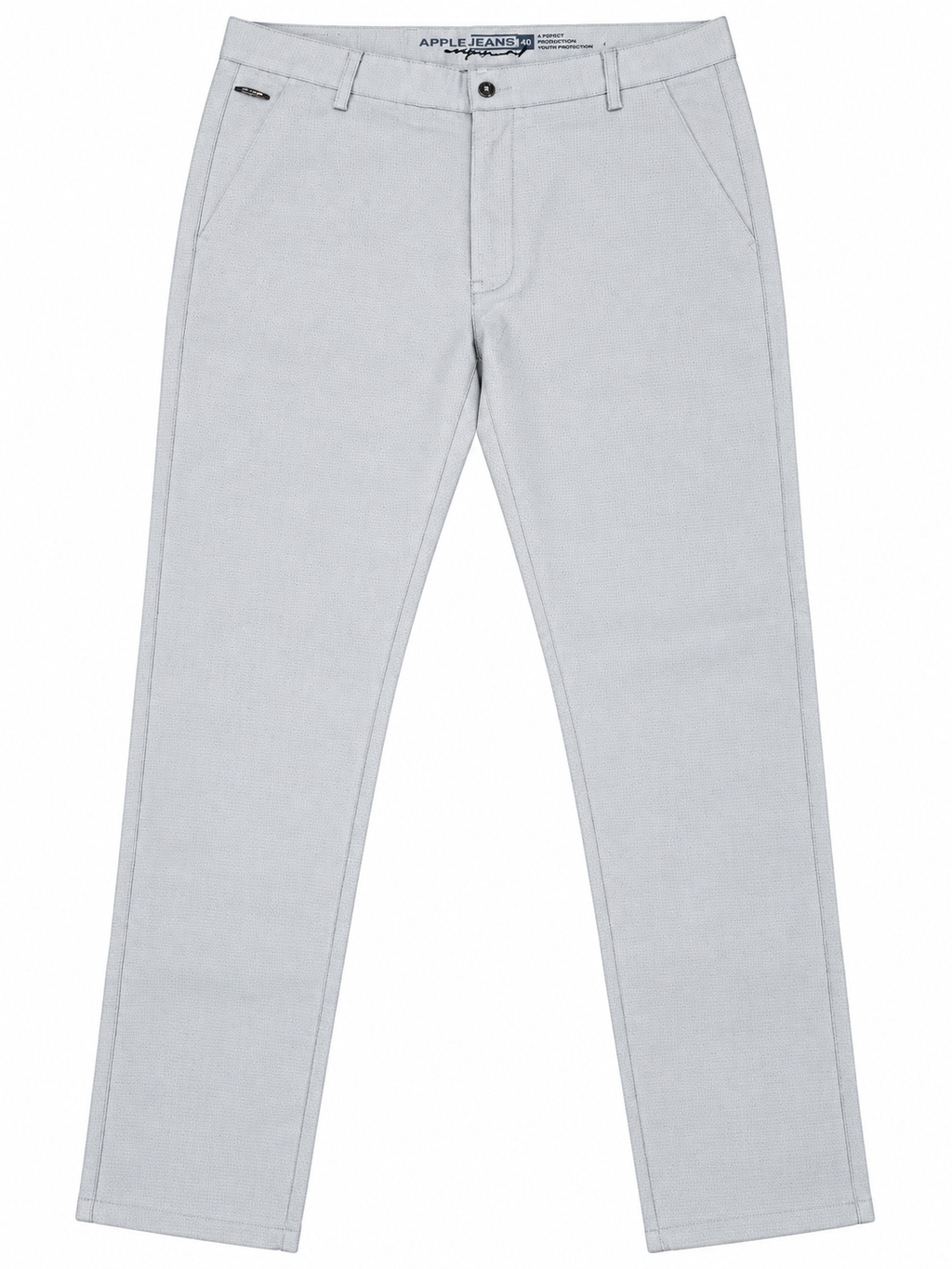 Men’s Casual / Semi-Formal Textured Gabardine Pant – Light Grey