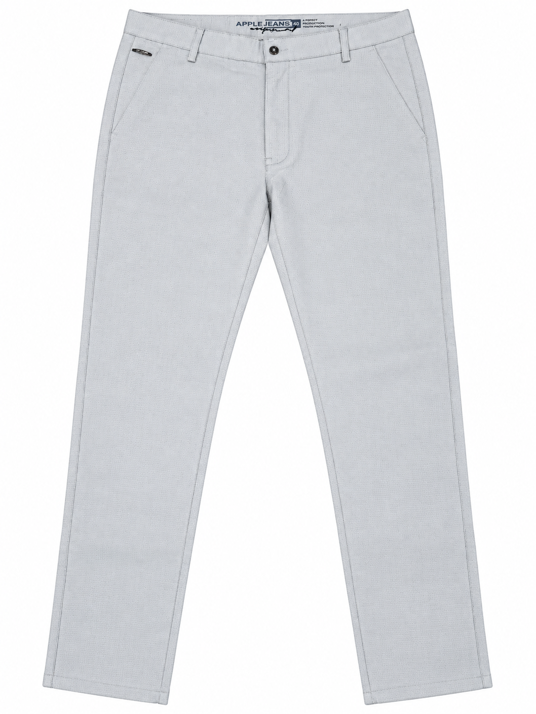Men’s Casual / Semi-Formal Textured Gabardine Pant – Light Grey
