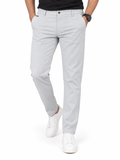 Men’s Casual / Semi-Formal Textured Gabardine Pant – Light Grey