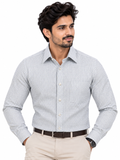 Premium Ice Blue Textured Formal Shirt