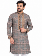 Premium Embroidered Printed Panjabi
