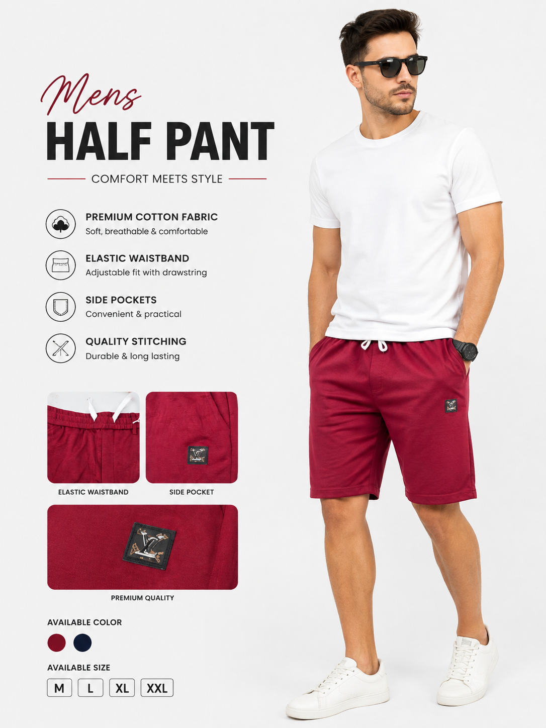 Men’s Premium Casual Half Pant