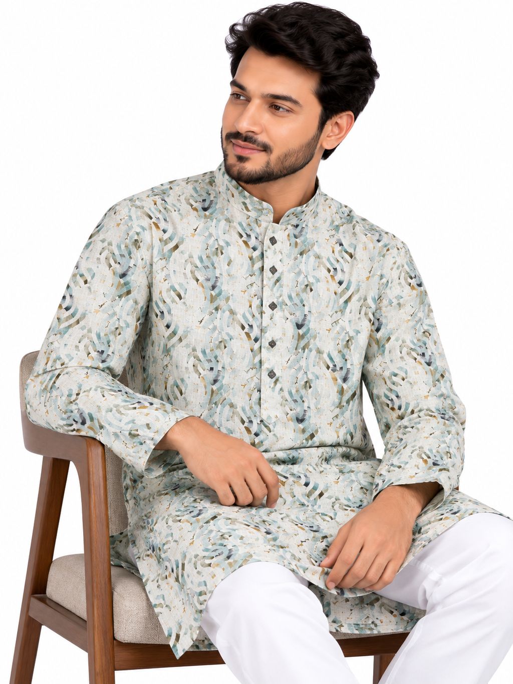 Abstract Print Premium Panjabi